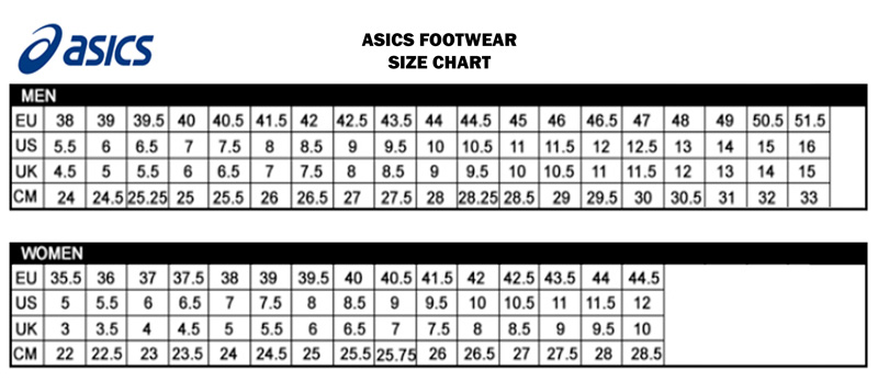 asics womens to mens size conversion