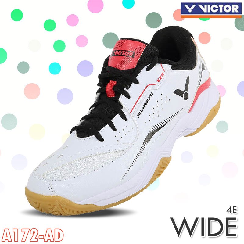 Victor A172 Badminton Shoes Wide White/Red (A172-AD)