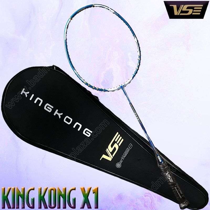 ไม้แบดมินตัน วีเอส KING KONG X1 สีน้ำเงิน แถมเอ็น+