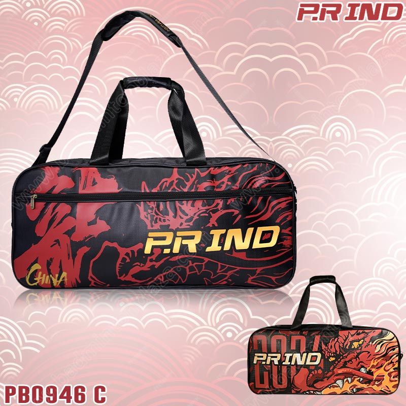 P.R IND Ractangle Racquet Bags Red/Black (PB0946C )