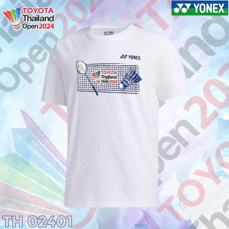 เสื้อยืดคอกลม โยเน็กซ์ 2024 TOYOTA THAILAND OPEN สีขาว (TH02401-WT)